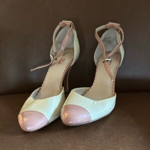 Vintage Cream and Pink Heels